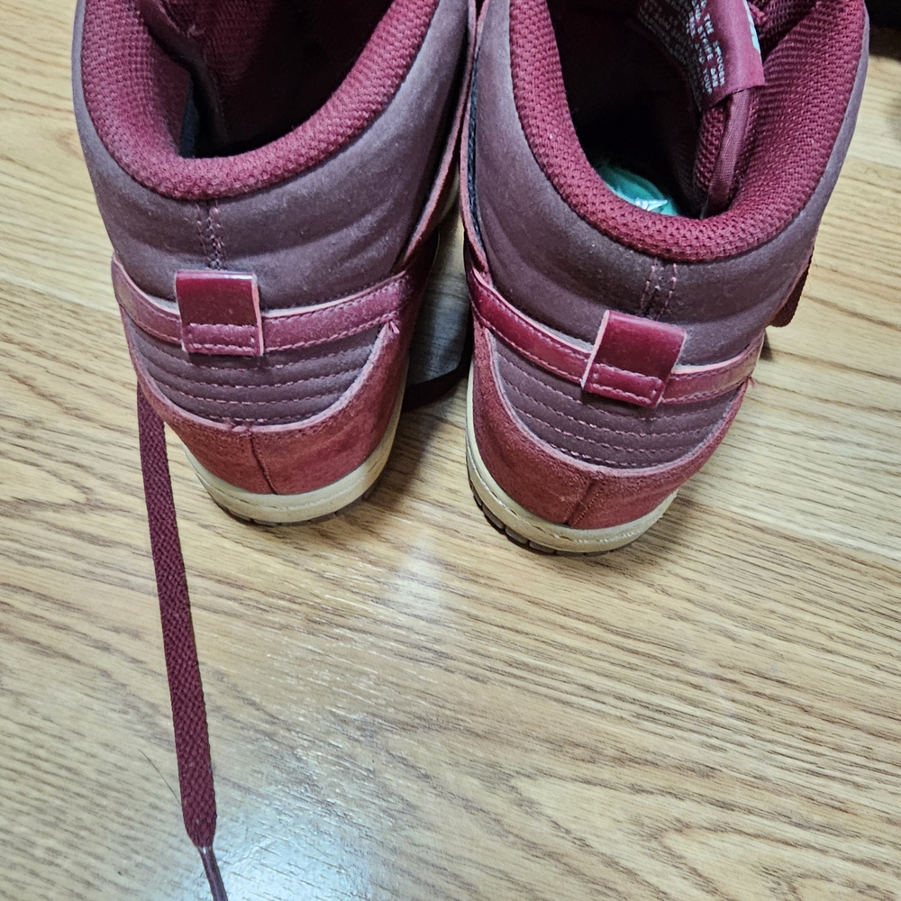Nike Women's Maroon High-Top Sneakers - Picture 3 of 7